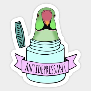 antidepressant indian ringneck Sticker